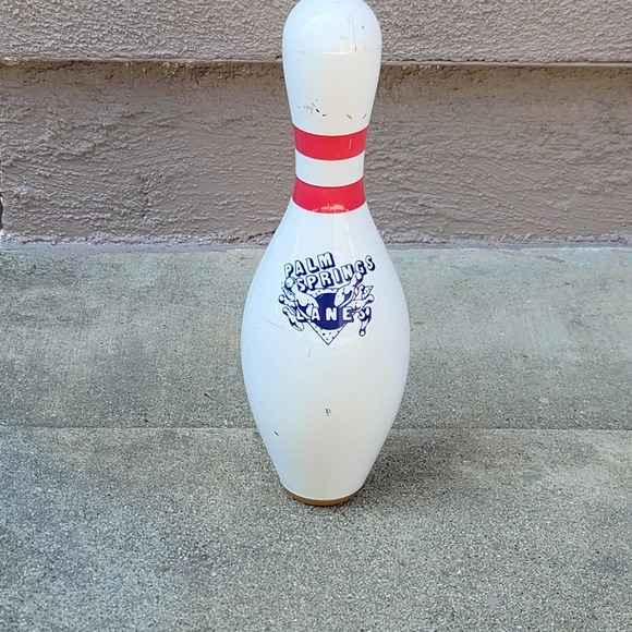 Vtg AMF Palm Springs Lanes Happy Birthday Bowling Pin - Picture 2 of 5